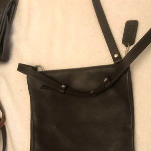 Coach Black Nubuck Leather Messenger Bag